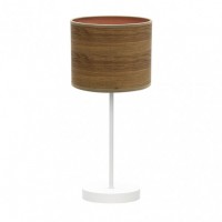 Distribuidor - Lâmpadas Diversas | Sobre Mesas Decoração | SOBREMESA JERTE 1XE14 BLANCO/MADERA OSCURA 42X17X17 CM Ref: 176871084